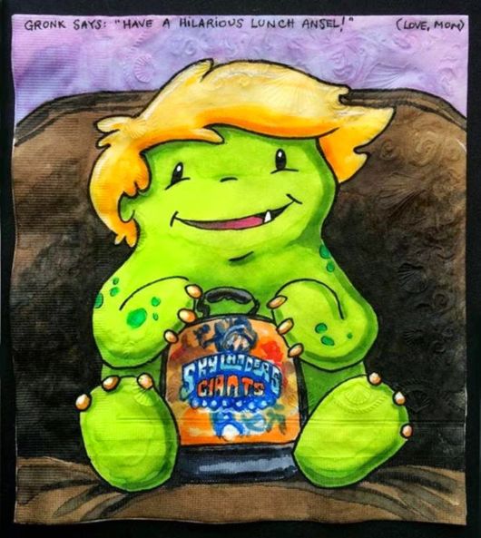 A Mom Creates Daily Napkin Art For Her Kids Lunchtime