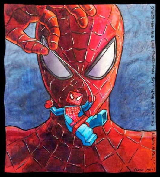 A Mom Creates Daily Napkin Art For Her Kids Lunchtime