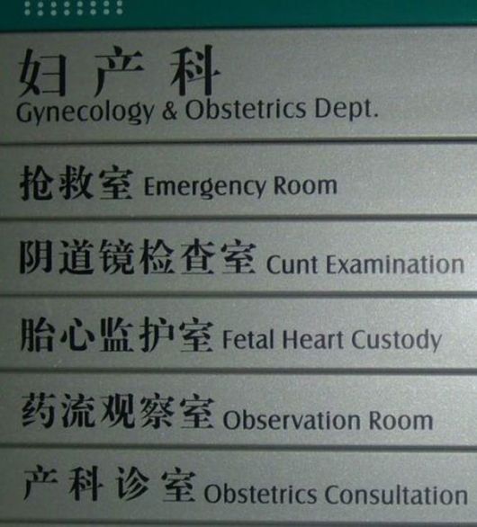 Hilarious Chinese Translation Fails