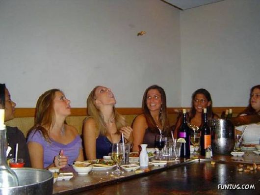 Crazy Galz Catching with Mouths