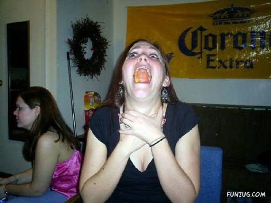 Crazy Galz Catching with Mouths