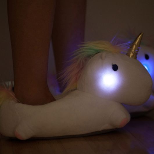 Pretty Unicorn Bedroom Slippers That Light Up When You Walk