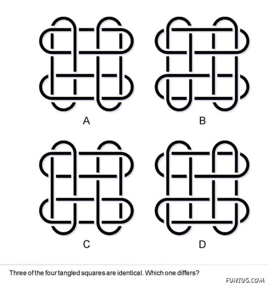 Find The Similar Tangled Squares (Puzzle)
