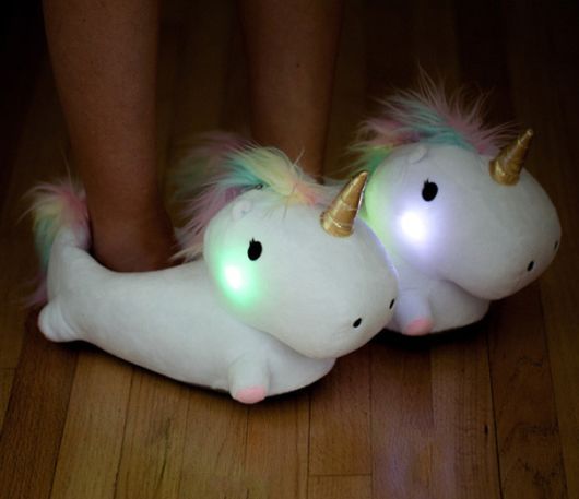 Pretty Unicorn Bedroom Slippers That Light Up When You Walk
